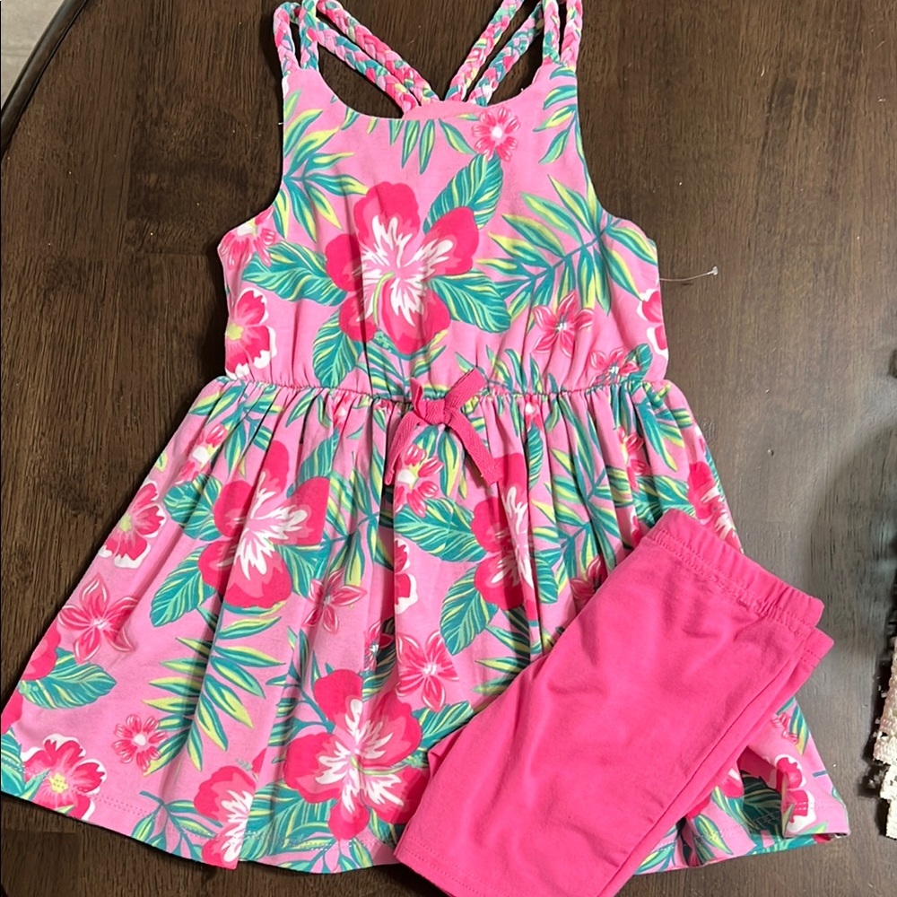NWOT Tommy Bahamas Pink Floral Dress/Shorts
